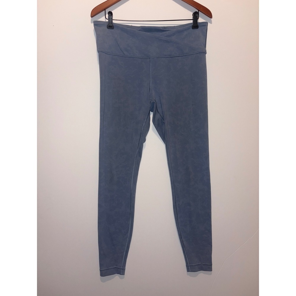 Lululemon Align High-Rise Cross Waist Pant Nulu Leggings Tonal Camo Blue 12